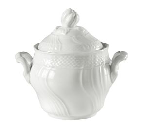 Vecchio White Sugar Bowl by Richard Ginori