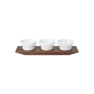 Velvet #525 3 Pinch Pots W/ Wood Tray by Hering Berlin