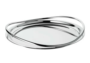 Vertigo Round Tray by Christofle