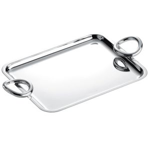 Vertigo Tray With Handles by Christofle