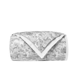 Viaterra White/Black King Duvet Cover by Sferra