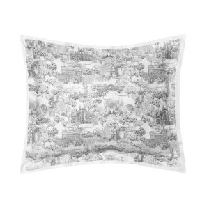 Viaterra White/Black Standard Sham by Sferra