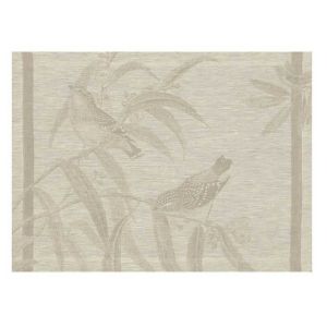 Voliere Beige Placemat by Le Jacquard Francais