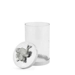 White Orchid Canister Medium by Michael Aram