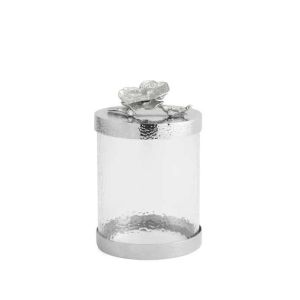 White Orchid Canister Small by Michael Aram