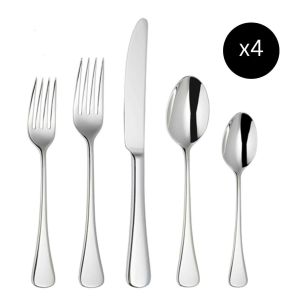 York 20 Piece Set (4 X Five Piece Placesetting) by Puddifoot