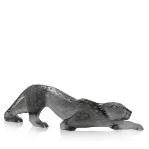 Zeila Panther Large Sculpture Grey by Lalique