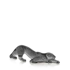 Zeila Panther Small Sculpture Grey by Lalique