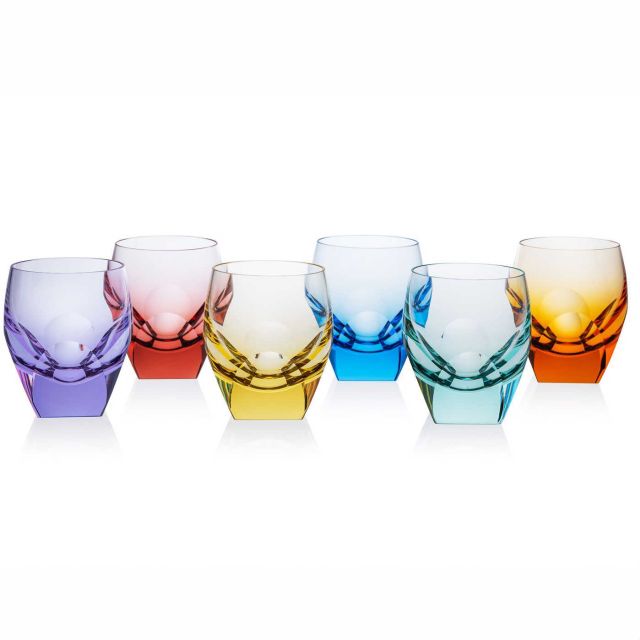Moser Bar Shot Glass Set/6 Assorted Colour 16025/6-akv