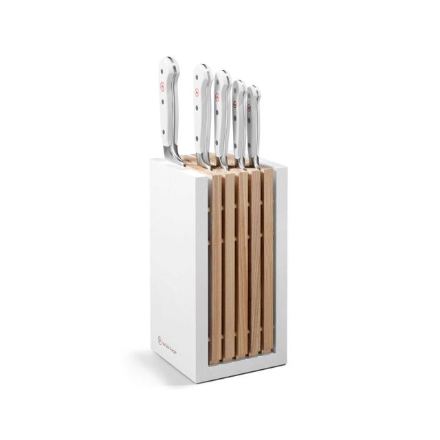 Wusthof Trident Classic White 6 Pcs. Designer Knife Block Set (Bread) 1090270502