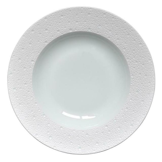 Bernardaud Ecume White  Rim Soup - 9 In. 0733-20449