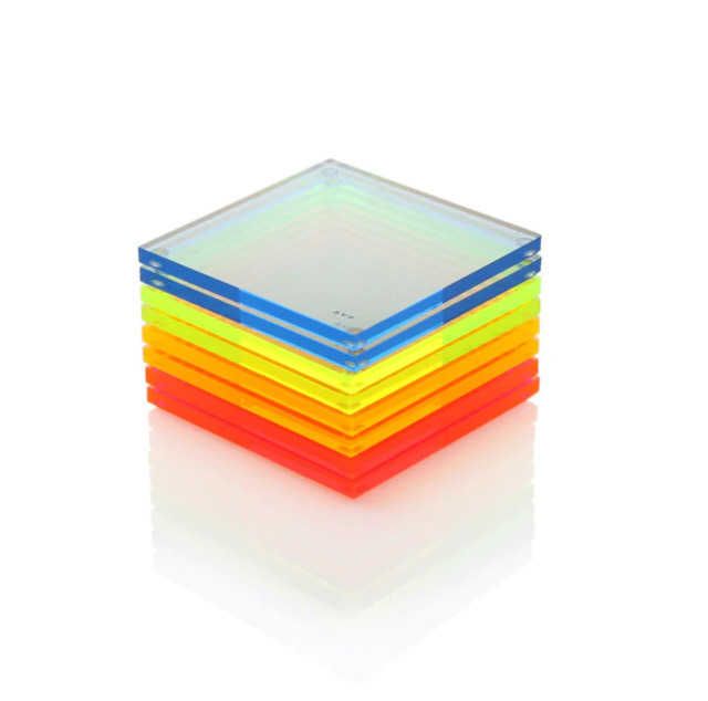 Alexandra Von Furstenberg Fearless Coasters Multi Neon Set Of 8 F503-MU-S8