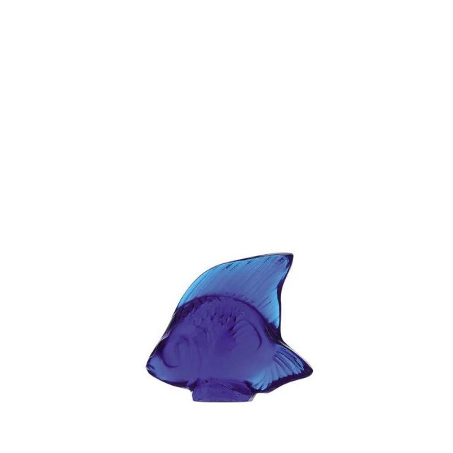Lalique Fish Figure Cap Ferrat Blue 3002100