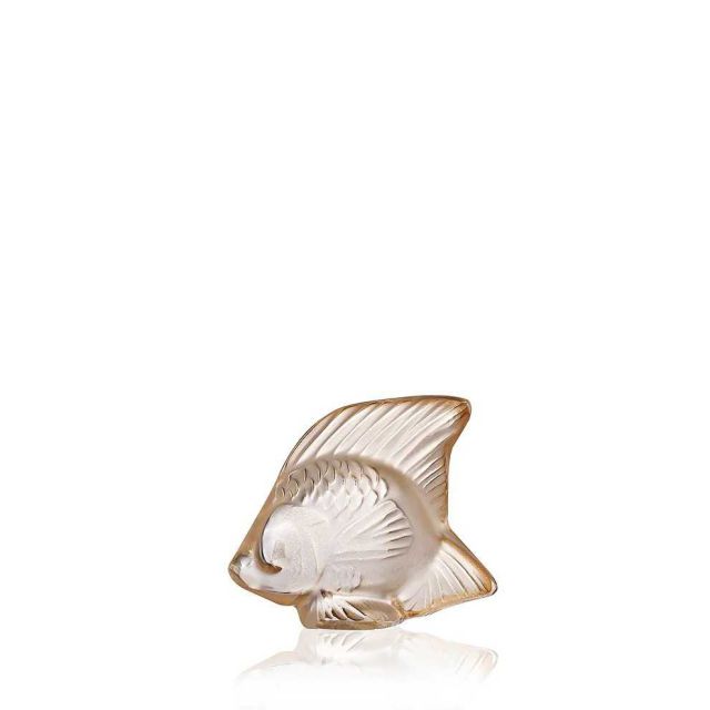 Lalique Fish Figure Gold Luster 10543400