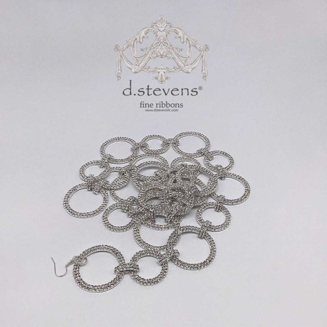 d.stevens Garland Hooks Silver Double Circle Crystal Garland Hook 12-1231