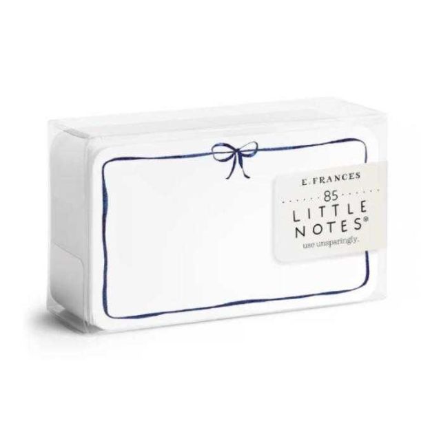 E Frances Paper Greeting Card Navy Bow Little Notes LN223