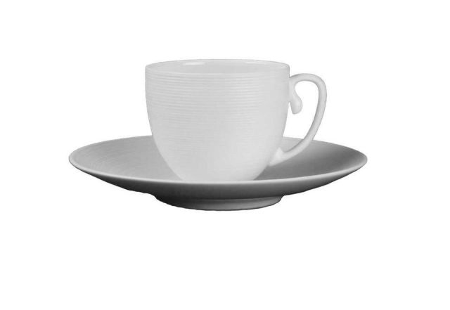 Jl Coquet Hemisphere Satin White Coffee Saucer HEM3008BS0000