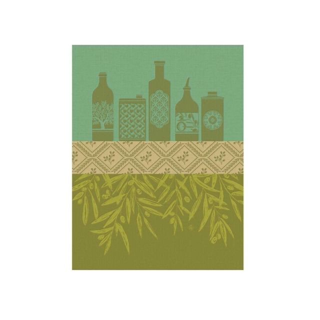 Le Jacquard Francais Huiles Provencales - Green Tea Towel 24" X 31" 30414