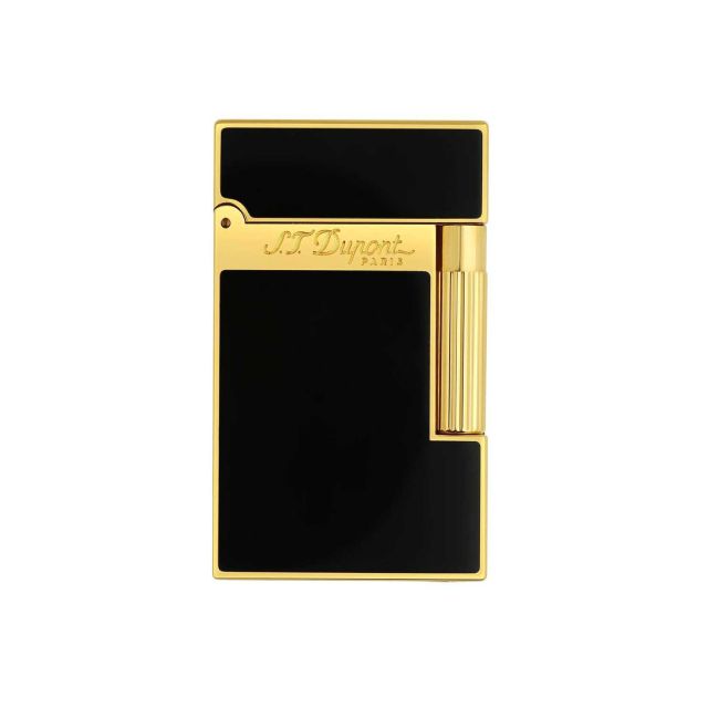 Dupont L2 Lighter Black Lacquer With Gold 016884