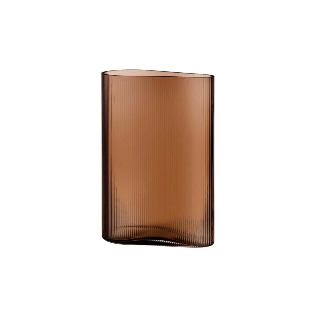 Nude Glass Mist Vase Short Caramel 1101315