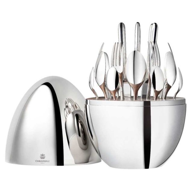 Mood Coffee Silverplate 6-Piece Espresso Spoon Set by Christofle
