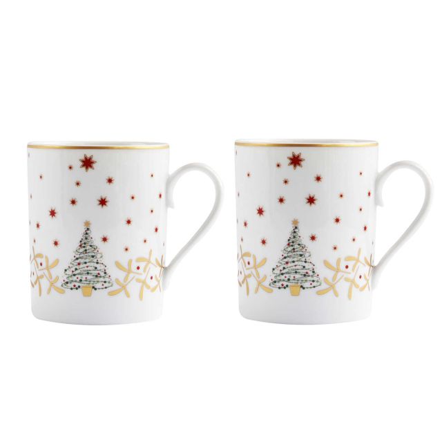 Bernardaud Noel Set Of 2 Mugs 1916-23335