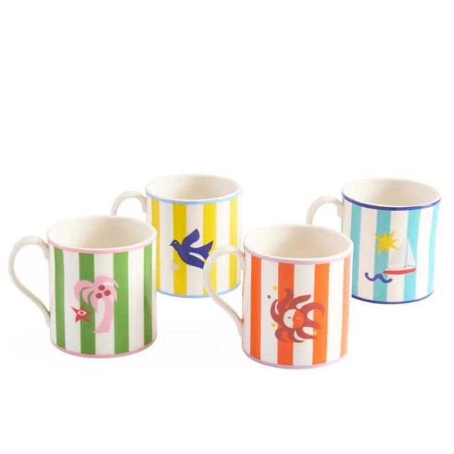 Jonathan Adler Playa Boxed Playa Mugs - Set Of 4 35593