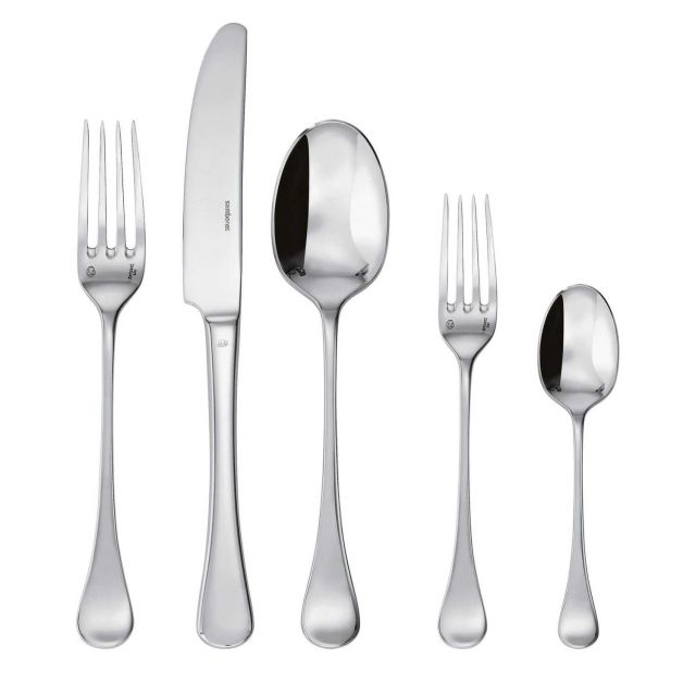 Sambonet Queen Anne Stainless 5 Pcs Place Setting with Hollow Handle Knife 52507-94