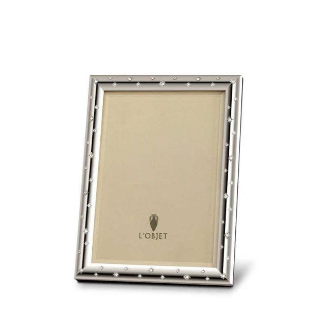 L'objet Star Frames Platinum + White Crystals 4x6 F5800S