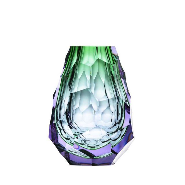 Moser Stones  Vase 13cm, Alexandrite Green 03268-13,0-cm-UNDERL.-VASE-CUT+POLISHED-PEBBLES-alexandrite-green