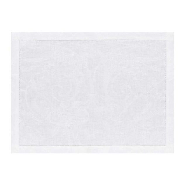 Le Jacquard Francais Tivoli White Placemat 14X19 79532