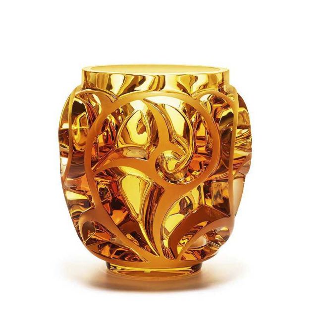 Lalique Tourbillons Vase Amber 10410700