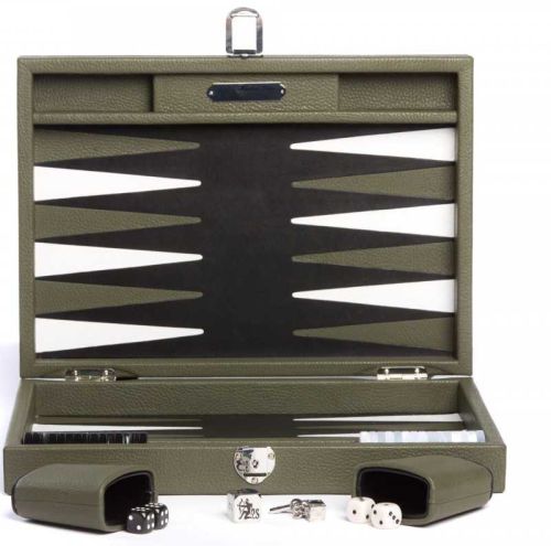 Hector Saxe Backgammon Medium Buffalo Leather Almond BM01-Alm