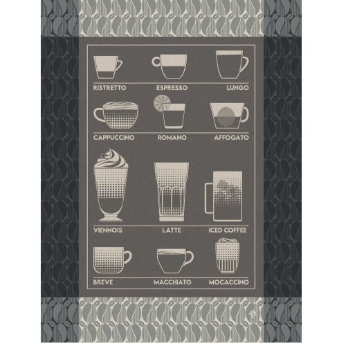 Le Jacquard Francais Barista - Black Tea Towel 30420