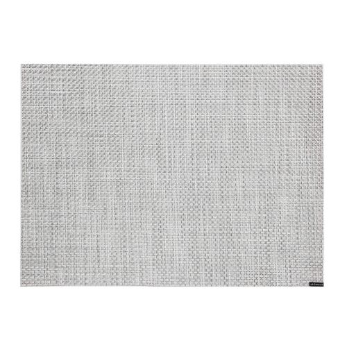 Chilewich Basketweave Placemat Rectangular White/Silver 100110-042