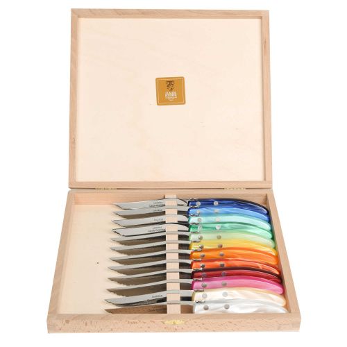 Claude Dozorme Berlingot Table Knives Assorted Acylic Set/12 D2.13.074.15