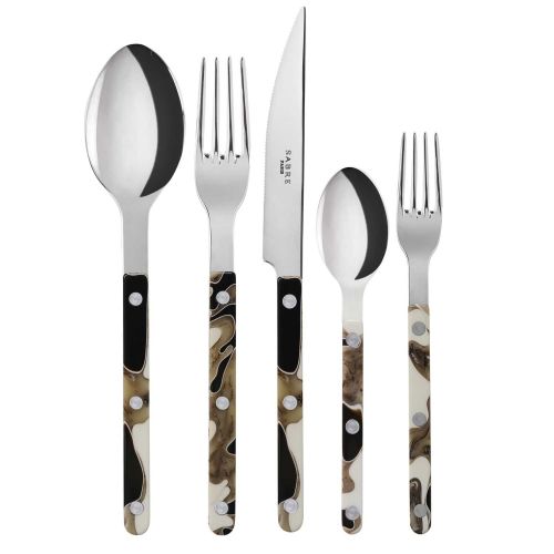 Sabre Bistrot Dune Black 5 pc place setting BO-DN-5