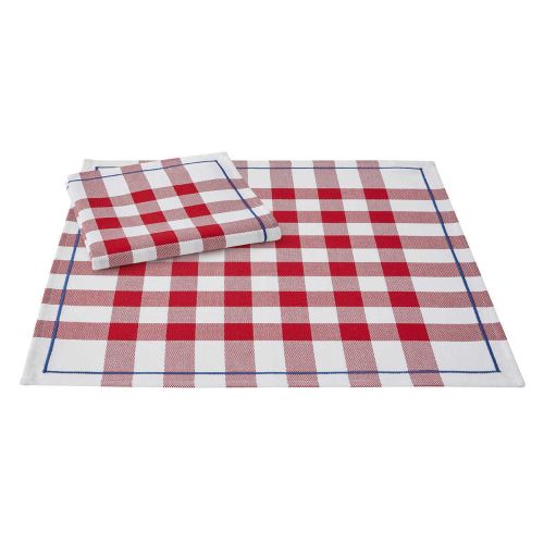 Le Jacquard Francais Bistrot Francais  Red Set of 2 Napkins 29238