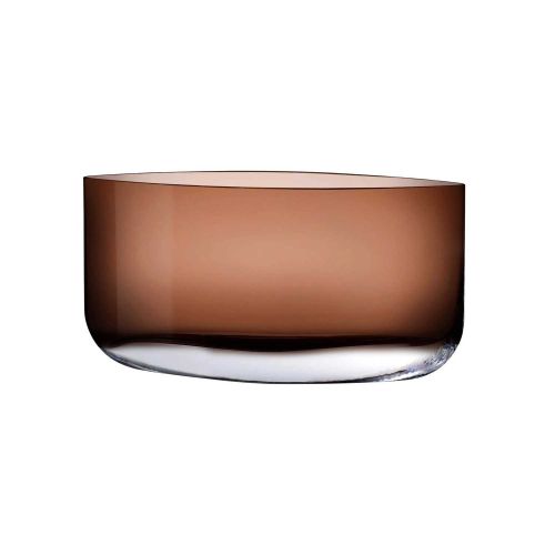 Nude Glass Blade Vase Wide Caramel 1101954