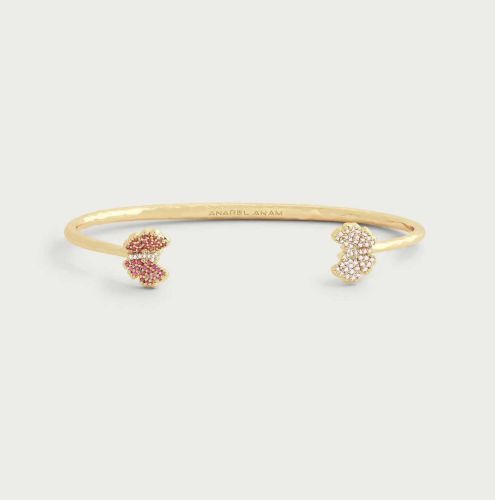 Anabel Aram Butterfly FUCHSIA CRYSTALS  PAVE BANGLE 12021100623