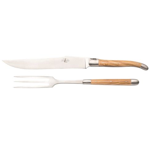 Forge Laguiole Carving Set Juniper Stainless Shiny Finish 1217 IN GE BRI + F17 2M IN GE BRI