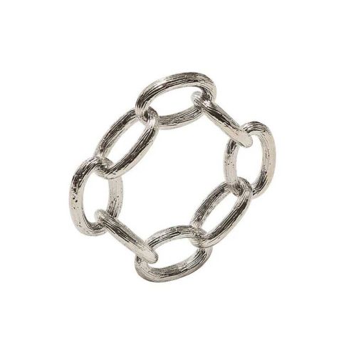 Kim Seybert Chain Link Napkin Ring Silver Set Of 4 NR2222450SL