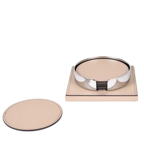 Pinetti Coasters Liverpool Taupe Set Of 6 00.0107.029.048
