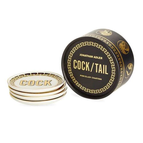 Jonathan Adler  Cock/Tail Coasters 25948
