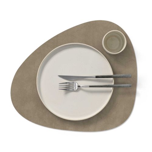 Lind Dna Corduroy Table Mat Curve Large Nomad Grey 992673