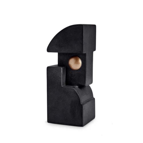 L'Objet Cubisme Cubisme Bookend One Black + Gold CB106
