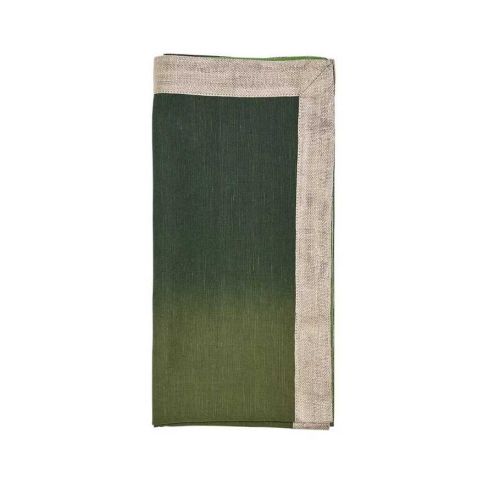 Kim Seybert Dip Dye Napkin Olive/Green Set Of 4 NA1159061OLVGR