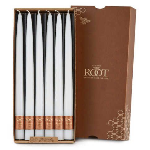 Root Dipped tapers White 12IN Box of 12 