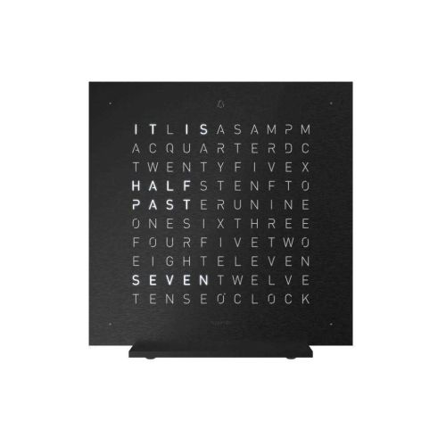 QlockTwo Earth 13.5 Deep Black - English TBUSENSSBL