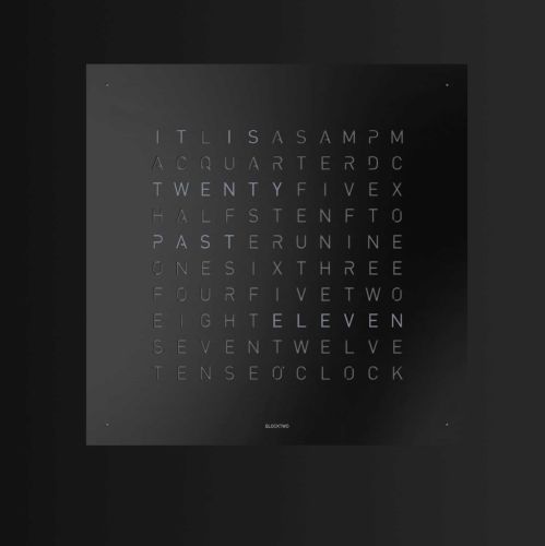 QlockTwo Earth 45 Black Pepper - English QU4ENBLPC